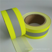 100% Cotton Yellow Aramid Fire Flame Retardant Retro Reflective Fabric Tape Band Material for Fire Fighting Clothing